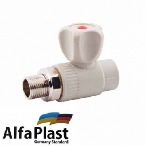 Кран радиаторный прямой 20 Alpha Plast