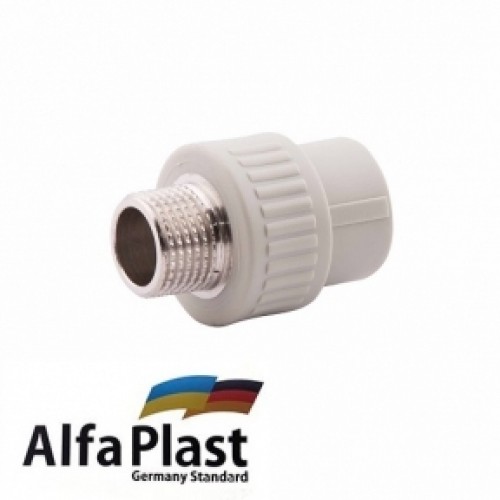 Муфта с наружной резьбой 20*1/2" Alpha Plast