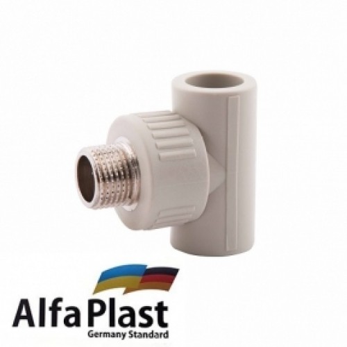 Тройник с наружной резьбой 63*2" Alpha Plast