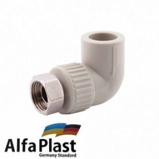 Угол с накидной гайкой 20*1/2" Alpha Plast