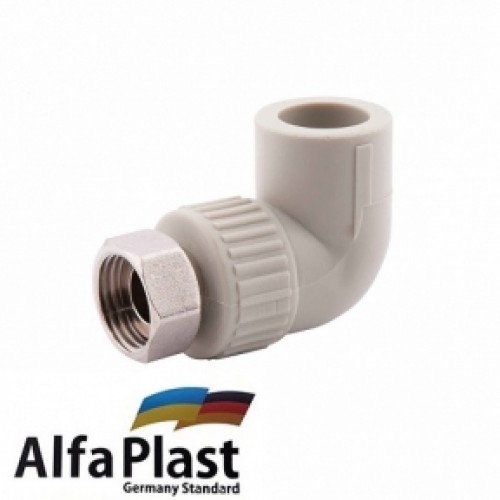 Угол с накидной гайкой 20*1/2" Alpha Plast