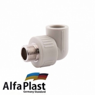 Угол с наружной резьбой 20*1/2" Alpha Plast