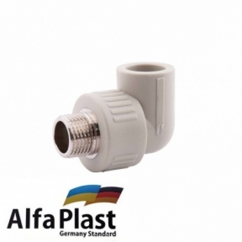 Угол с наружной резьбой 63*2" Alpha Plast