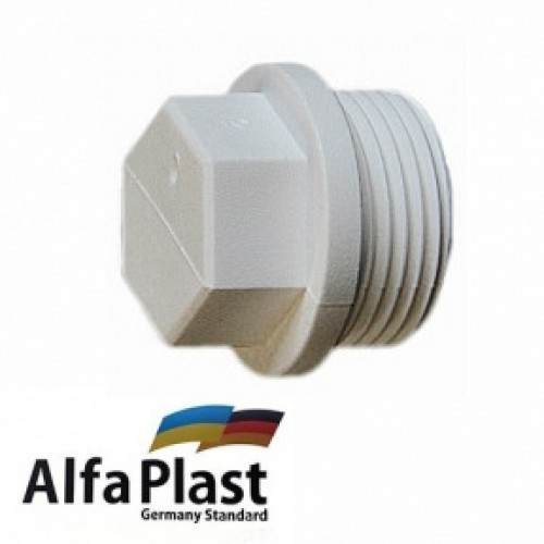 Заглушка с наружной резьбой 20*1/2" Alpha Plast