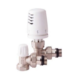 Комплект кранов c антипротечкой с термоголовкой радиаторный угловой ICMA 1/2'' KIT G 1100+774-940+805-940 