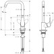 Смеситель для кухни Hansgrohe Focus Е2 31820800 (сталь)