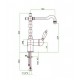 Смеситель для кухни Santan Imperial 83ZZ5414br (с боковой ручкой, ретро)