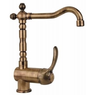 Смеситель для кухни Santan Jafar 47ZZ5414 old bronze (с боковой ручкой, ретро)
