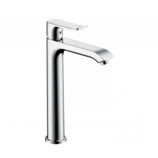 Смеситель для умывальника Hansgrohe Metris 31183000 (с гидрозатвором, хром)