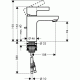 Смеситель для умывальника Hansgrohe Metris S 31060000 (с гидрозатвором, хром)