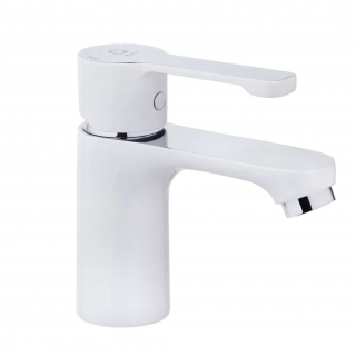 Смеситель для умывальника PERLA "VINCI" PSA2108W (белый-хром)