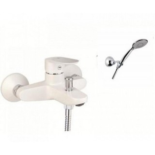 Смеситель для ванны Santan Kevon Chic 81BC8150 White (с душевым гарнитуром)