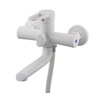 Смеситель для ванны Zegor Pud3-A045 W (короткий нос, белый)