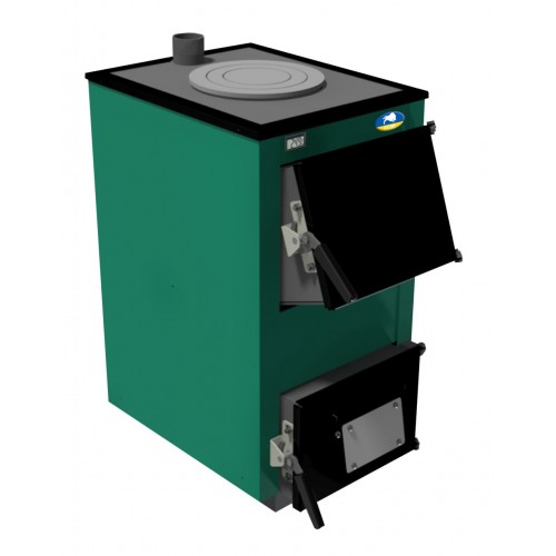 Твердотопливный котел Zubr Classic Termo 10 кВт с плитой